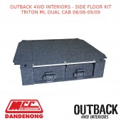 OUTBACK 4WD INTERIORS - SIDE FLOOR KIT TRITON ML DUAL CAB 08/06-09/09